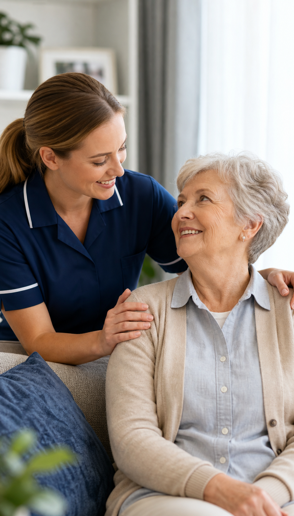 Pishon Home Care Services supporting an older adult at home
